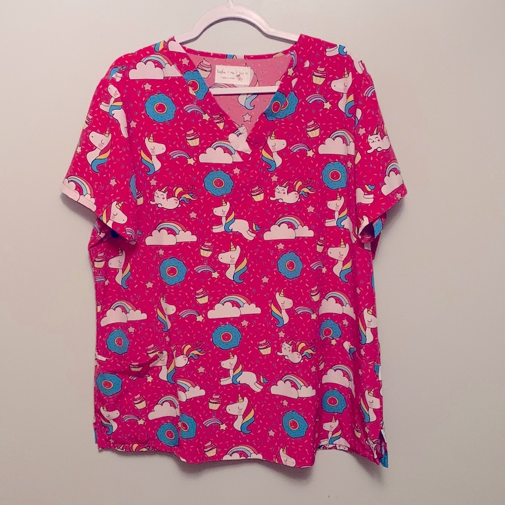 Tasha + me scrub shirt